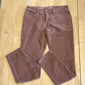 Loft Relaxed Skinny Corduroy Pants - Dusty Pink